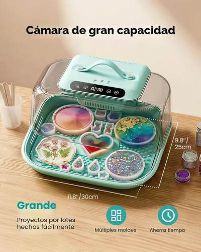 Vista 9 de Máquina de curado de resina Resiners G3 con luz UV, curado rápido de 2H/1Min, alfombrilla de silicona incluida, base reversible resistente a
