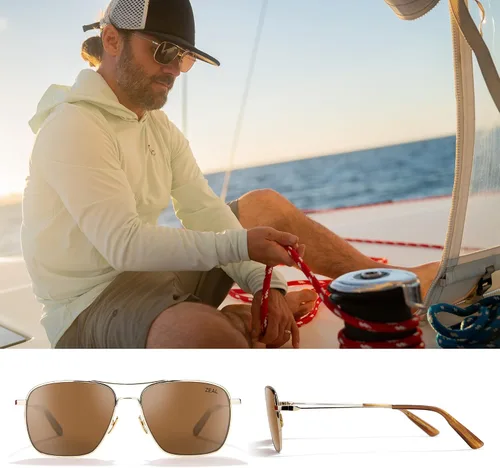 Vista 2 de Zeal Optics Pescadero Square Aviator Gafas de sol polarizadas
