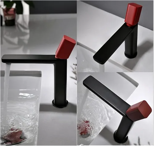 Vista 5 de Grifo de lavabo mezclador de lavabo de baño de una sola palanca de un solo agujero grifo de agua fría y caliente grifo mezclador grifo de latón grúa