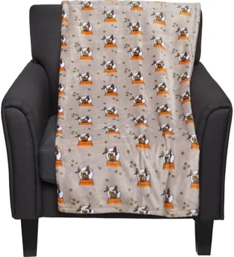 Vista 4 de Berkshire Blanket & Home Co. Mantas y mantas de Halloween (gris – Feliz Halloween, 50 x 70 pulgadas)