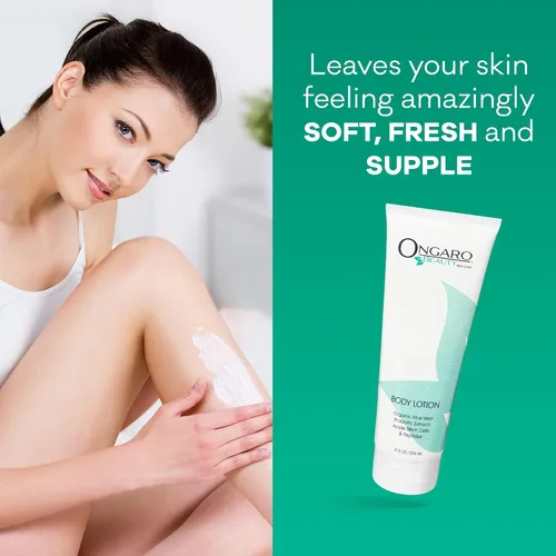 Vista 6 de Loción corporal orgánica, hidrata la piel seca, antiedad con fresco aroma limpio, fabricado con tecnología probiótica, células madre de manzana