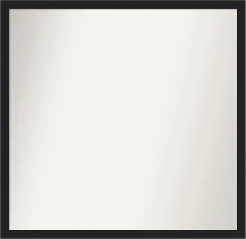 Vista 507 de Amanti Art Espejo de baño negro para sobre fregadero, 22 x 22 pulgadas, espejo de tocador cuadrado estrecho negro Avon, marco de madera casual