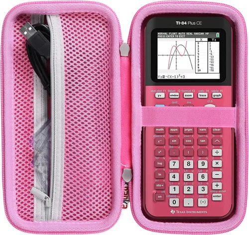 Vista 15 de Khanka Funda Stroage para Texas Instruments TI-84 Evo/TI - 84 Python/TI-83 Plus/TI-84 Plus/TI-84 Plus CE Calculadora gráfica a color, solo funda