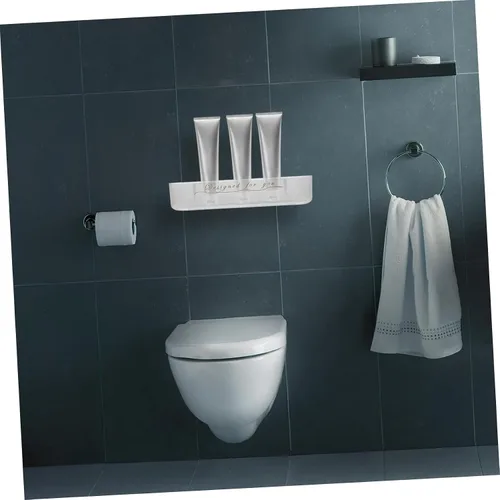 Vista 3 de Veemoon Estante de almacenamiento montado en la pared, estante adhesivo para baño, soporte para artículos de ducha, no requiere agujero, ahorro