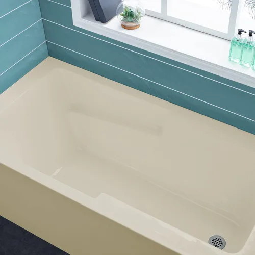 Vista 10 de Voltaire - Bañera de 54 x 30 pulgadas para alcoba de drenaje a mano derecha con delantal en bisque Bisqué Beige