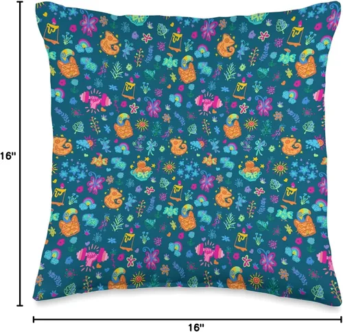 Vista 4 de Disney Encanto Madrigal Family - Almohada con estampado mágico, 16.0 x 16.0 in, multicolor