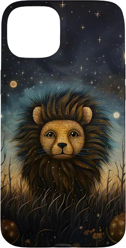 Vista 9 de iPhone 16 Lion at Twilight Lindas estrellas de león en la noche