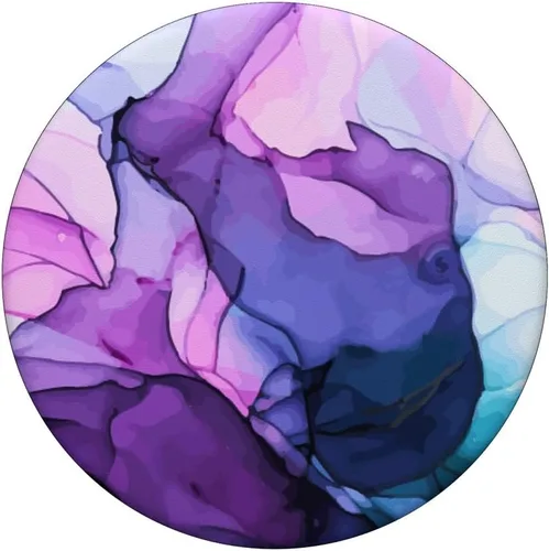 Vista 3 de Elegante tinta púrpura abstracta colorido patrón de remolinos PopSockets PopGrip: agarre intercambiable para teléfonos y tabletas PopSockets