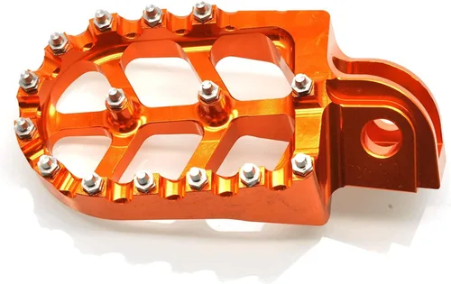 Vista 7 de MZS Estriberas para Moto de Cross, 2001-2018 Estribo de Motocicleta Adventure MX Pedal CNC Naranja Compatible con Modelos 65 85 125 150 200 250 300