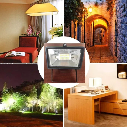 Vista 4 de R7S - Bombilla LED de 20 W, 20 W, luz de inundación de doble extremo (reemplazo halógeno T3 de 200 W), 120 V, 2400 lm, lámpara de seguridad de pared