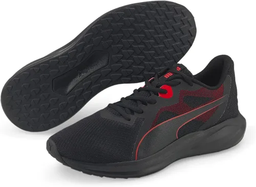 Vista 6 de PUMA Tenis Twitch Runner para hombre, Puma White-high Risk Rojo