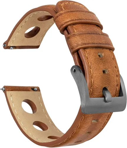 Vista 7 de Barton Racing & Rally Horween - Correas de cuero con barras de resorte de liberación rápida integradas, longitud estándar para muñecas de 5 a 8