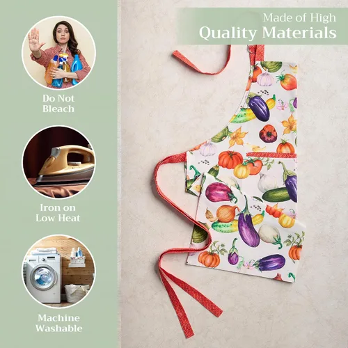 Vista 1130 de Maison d' Hermine Delantales para mujer con bolsillo, 100% algodón (27.50 x 31.50 pulgadas)