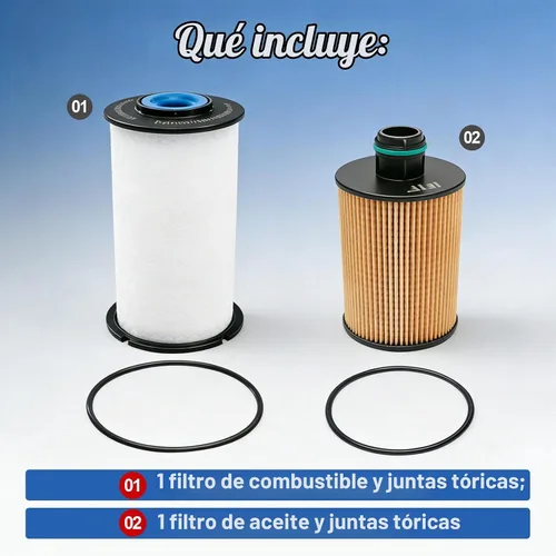 Vista 8 de iFJF 68235275AA Fuel 68229402AA Kit de filtro de aceite de repuesto para Ram 1500