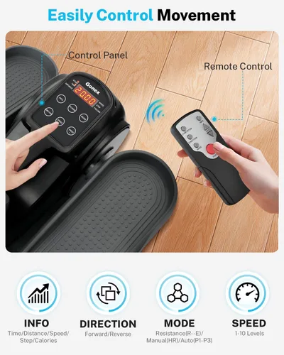 Vista 6 de Gonex Under Desk Elliptical Exercise Machine Electric Sitting Seated Leg Pedal Exerciser with Resistance for Seniors Elderly Home 3 in 1 Mini