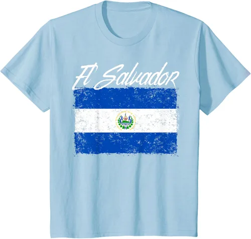 Vista 14 de Camiseta Salvadoreña Bandera El Salvador