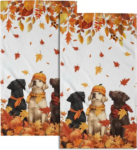 Vista 46 de Giwawa Juego de 2 toallas de mano vintage con diseño de oso y ciervo, diseño de alce y árbol, toalla de cara súper suave para baño, cocina, hombre