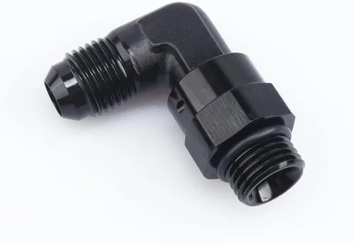 Vista 13 de AC PERFORMANCE Aluminio negro 90 grados -6 AN macho Flare a -4 AN ORB O Ring Puerto Rosca 7/16 x 20 Adaptador de montaje giratorio