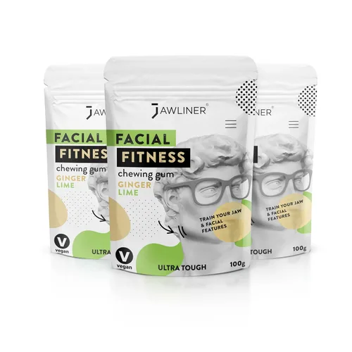 Vista 20 de Jawliner® - Pioneros de la goma de mandíbula artesanal más resistente 15 veces más dura, incluye 12 semanas de entrenamiento - Goma sin azúcar sabor