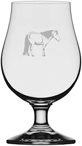 Vista 74 de Abaco Barb Body Horse - Vaso de cerveza Iona grabado (13.25 onzas)
