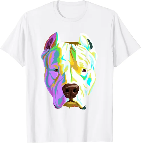 Vista 99 de Colorida camiseta Dogo Argentino, Negro, S