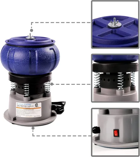 Vista 2 de Leegol Electric Vaso vibratorio de 5LB Pulido pequeñas piezas de metal