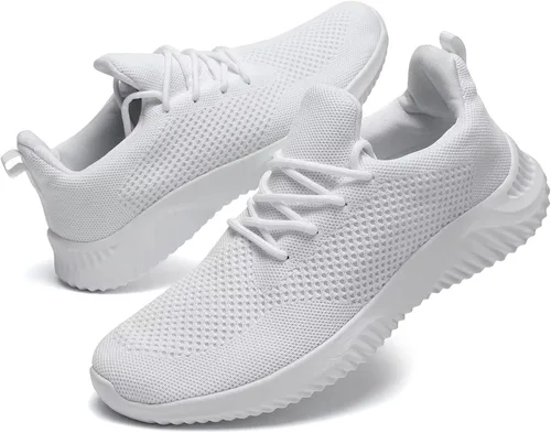 Vista 4 de Zapatos de tenis sin cordones para hombre, ligeros, transpirables, informales, suela suave, malla para el trabajo, gimnasio, tenis