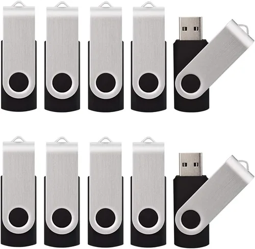 Vista 6 de Paquete de 50 unidades USB 2.0 de memoria flash de 128 MB, color negro