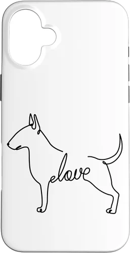 Vista 23 de Bull Terrier Love Bully Dog Love Single Line Art Sketch Case for iPhone 17
