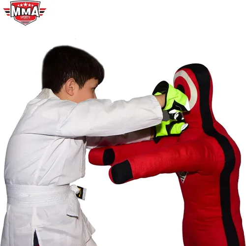 Vista 6 de MMA Niños Artes Marciales Mixtas Entrenamiento Judo Kick Boxing Dummies Jóvenes Ejercicio Lanzar Buddy Ground Libra Maniquí Fitness - 40 PULGADAS