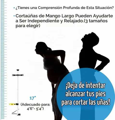 Vista 6 de Tijeras para cortar uñas de los pies de mango largo de 17 pulgadas