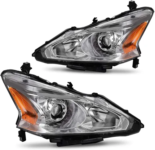 Vista 12 de DWVO Conjunto de faros delanteros compatible con Faros Altima 05 06 2005 2006 2006, par de repuesto para el lado del conductor y del pasajero