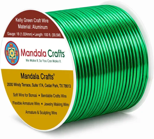 Vista 154 de Mandala Crafts - Alambre de aluminio anodizado de calibre 22 para hacer joyas - 137.2 m de alambre flexible surtido y coloreado - Doble para bonsái