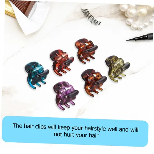 Vista 3 de 72 piezas de mini agarre de plástico para cola de caballo accesorios para el cabello de boda para mujeres, pinzas para el pelo de boda, pinza