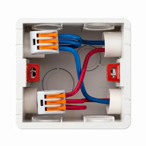 Vista 7 de 50 conectores de cable de palanca, conectores de empalme compactos para cables flexibles trenzados sólidos (3 conductores-naranja)