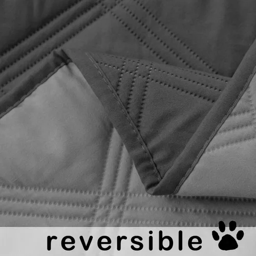 Vista 4 de fuguitex Manta impermeable reversible para perros pequeños, resistente a prueba de fugas, lavable, funda protectora para muebles de interior, apta