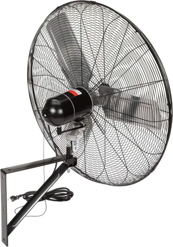 Vista 11 de TPI Corporation CACU30WO Ventilador oscilante de montaje en pedestal de alta velocidad de 30 pulgadas para garaje, comercial, industrial, motor de 3