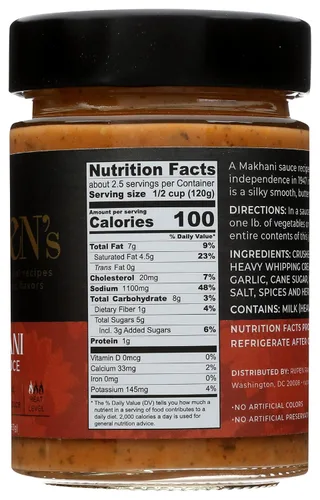 Vista 6 de Rupen's Makhani - Salsa de curry crema, vegetariana y sin gluten, 10 onzas