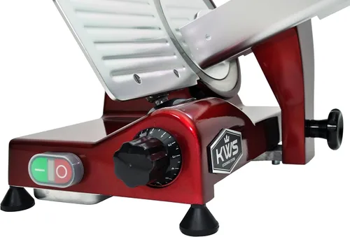 Vista 5 de KWS MS-6RS Premium Compact 200W Rebanadora eléctrica de carne Rojo