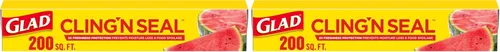 Vista 7 de Glad Papel de plástico para alimentos Cling N Seal, rollo de 200 pies cuadrados (el paquete puede variar)