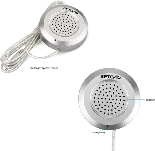 Vista 4 de Retevis RT-9908 Altavoz de ventana, sistema de intercomunicación Drive Thru (paquete de 4) para banco, escuela, tienda, oficina, transmisión
