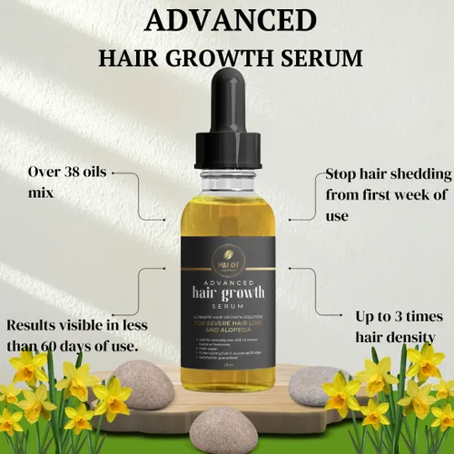Vista 4 de Tratamiento eficaz para el crecimiento del cabello: biotina, colágeno, proteína y 38 aceites esenciales para un cabello más largo y grueso. Hidrata