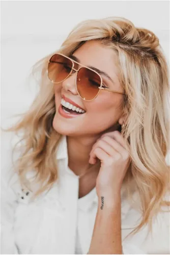 Vista 2 de ADE WU Gafas de sol estilo aviador retro de gran tamaño para mujer, clásicas, negras, doradas, de metal, vintage, grandes pilotos