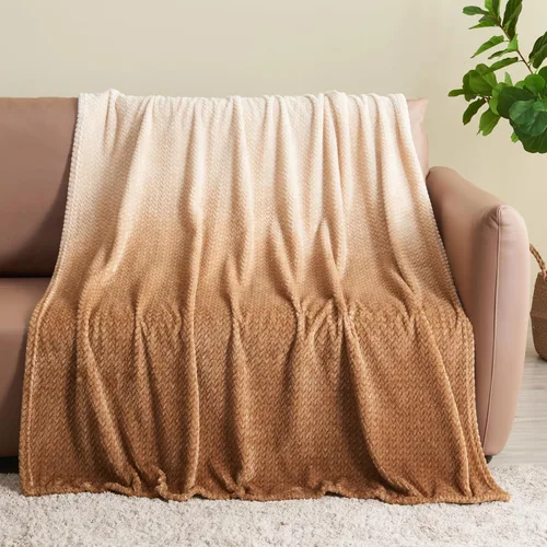 Vista 54 de NEWCOSPLAY Manta de Tiro Súper Suave Aqua Franela Sedosa Premium Fleece con Patrón de Hojas Ligera Manta de Cama para Uso en Todas las Estaciones