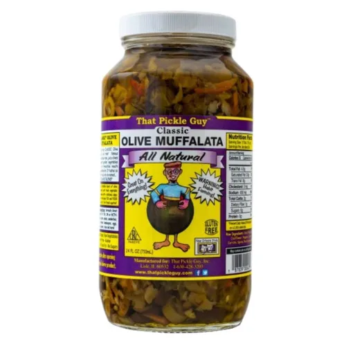 Vista 9 de That Pickle Guy Muffalata de oliva clásico estilo New Orleans, picante, todo natural, 24 onzas