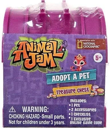Vista 3 de Animal Jam Adopta un cofre del tesoro de mascotas sellado caja misteriosa de 24 cofres código de juego