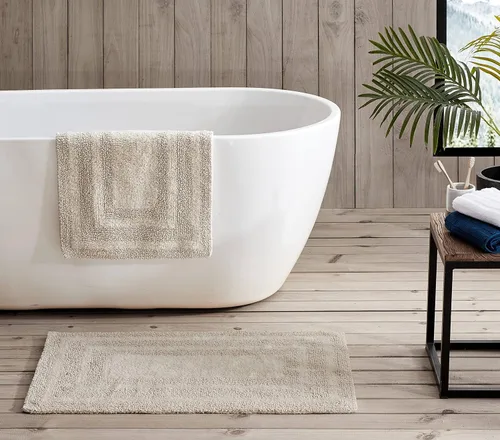 Vista 15 de Eddie Bauer - Alfombra de baño, alfombra de pasillo de algodón 100% suave y afelpado con mechones, altamente absorbente, de secado rápido y con Beige