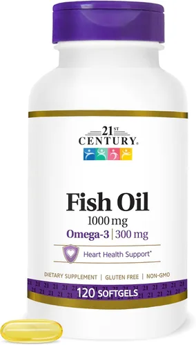 Vista 11 de 21st Century Aceite de pescado 1200 mg cápsulas blandas con revestimiento entérico, 90