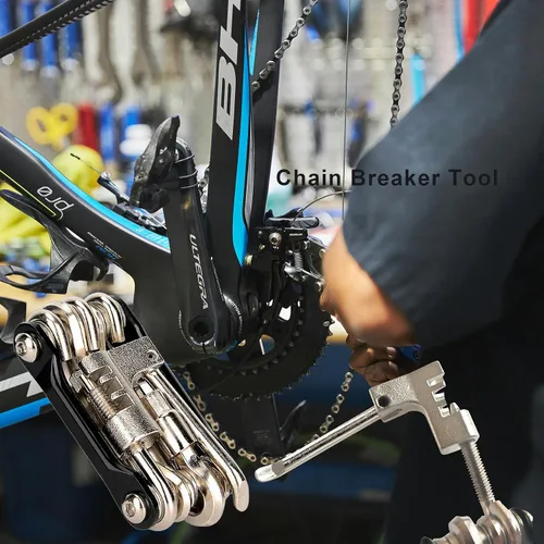 Vista 9 de WIWUE GUO - Herramienta de cadena para bicicleta, kit multiherramienta para bicicleta