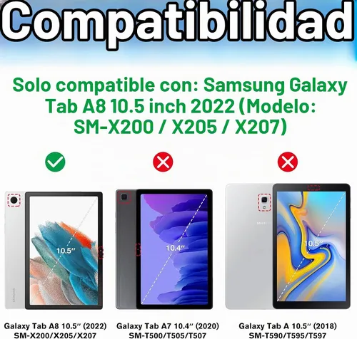 Vista 2 de ProCase Paquete de 2 protectores de pantalla para Galaxy Tab A8 10.5 X200
